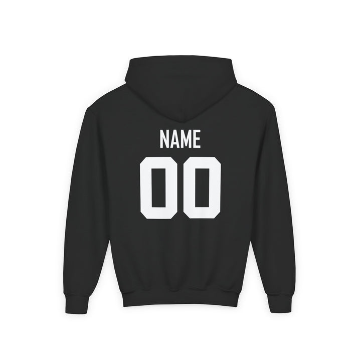 T-Black Dugout Unisex Youth Hooded Sweatshirt - Front Design Only w/Optional Customization
