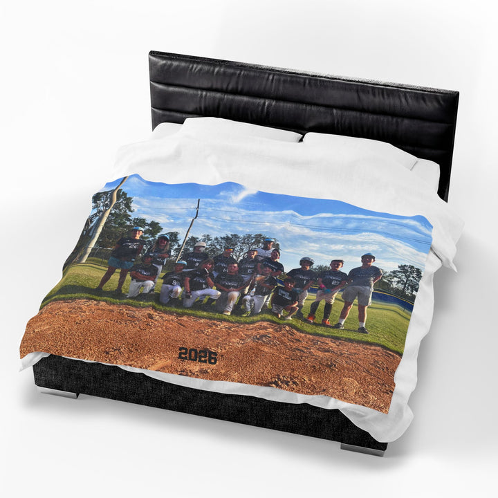 Team Photo Velveteen Plush Blanket