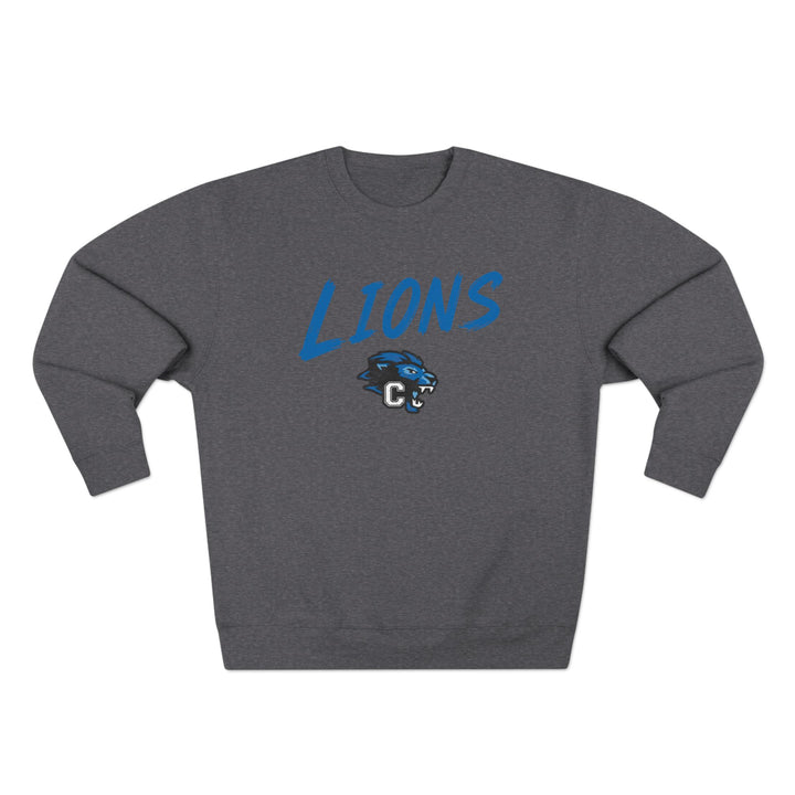 Canton Lions Football &amp; Cheer Unisex Adult Premium Crewneck Sweatshirt - Lions Design
