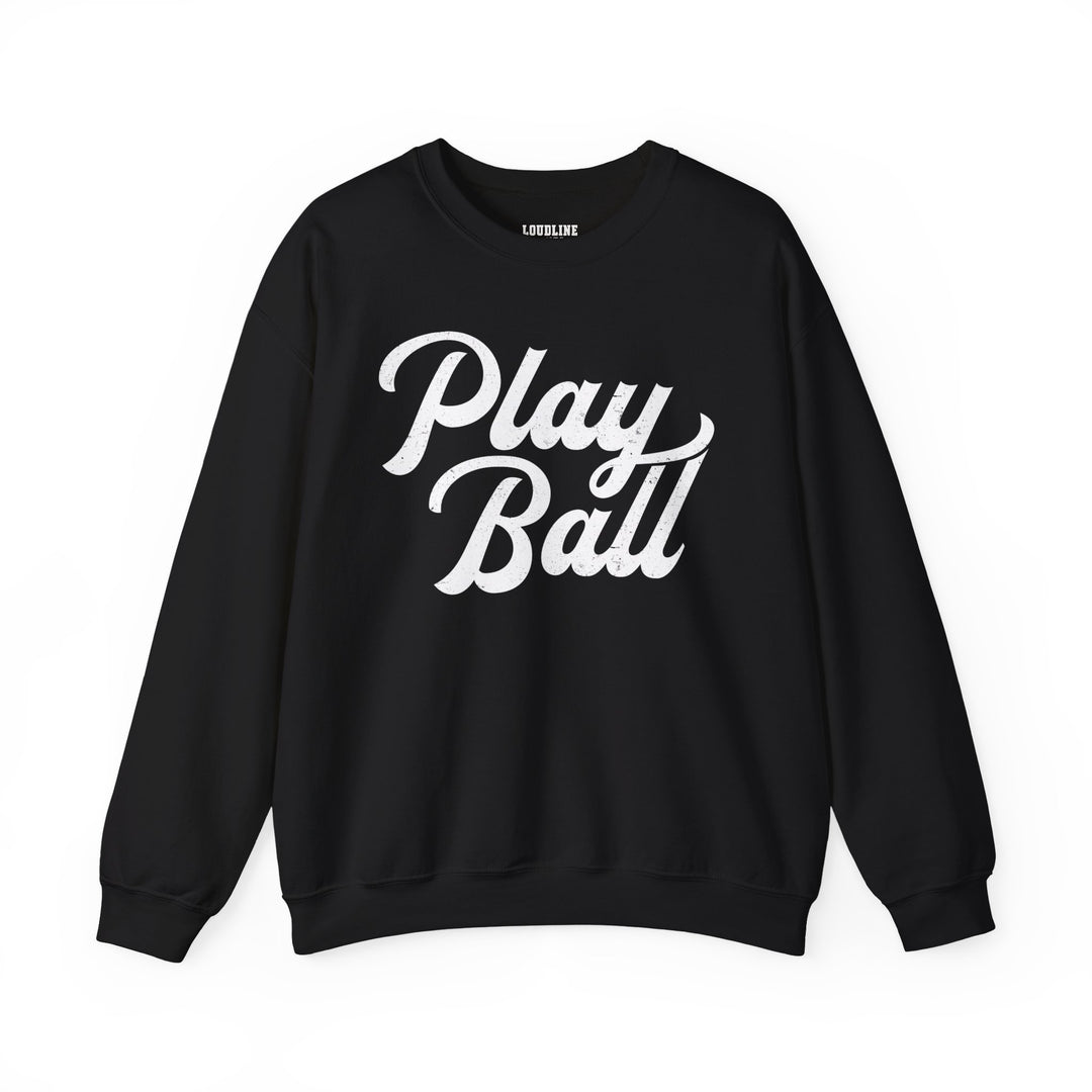 Play Ball Baseball Unisex Adult Crewneck Sweatshirt