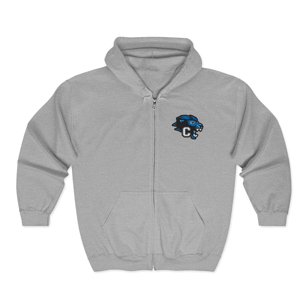Canton Lions Football &amp; Cheer Unisex Adult Standard Full Zip Hooded Sweatshirt