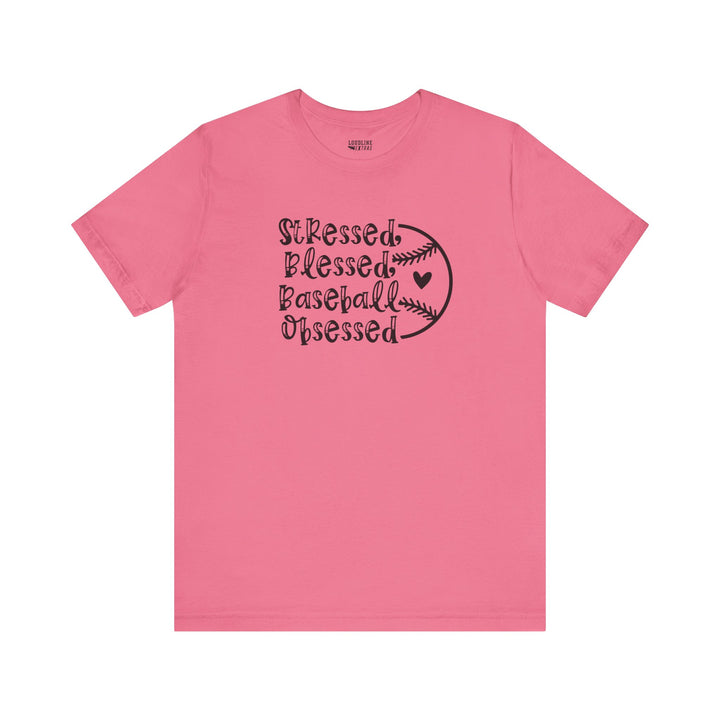 Stressed Blessed Baseball Obsessed Unisex Adult T-Shirt