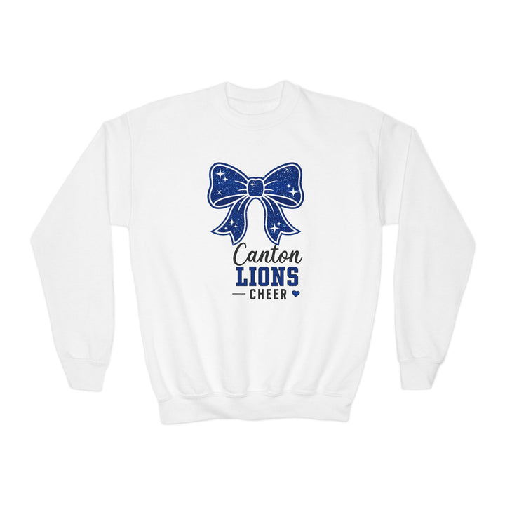 Canton Lions Youth Football &amp; Cheer Unisex Youth Crewneck Sweatshirt - Cheer Design