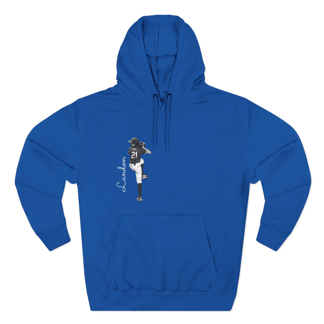 BW Picture w/Name Design - Premium Fleece Hoodie