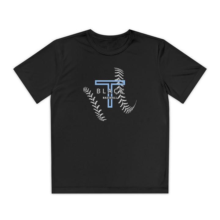 T-Black Unisex Youth Moisture Wicking T-Shirt - Front Design Only w/Optional Customization