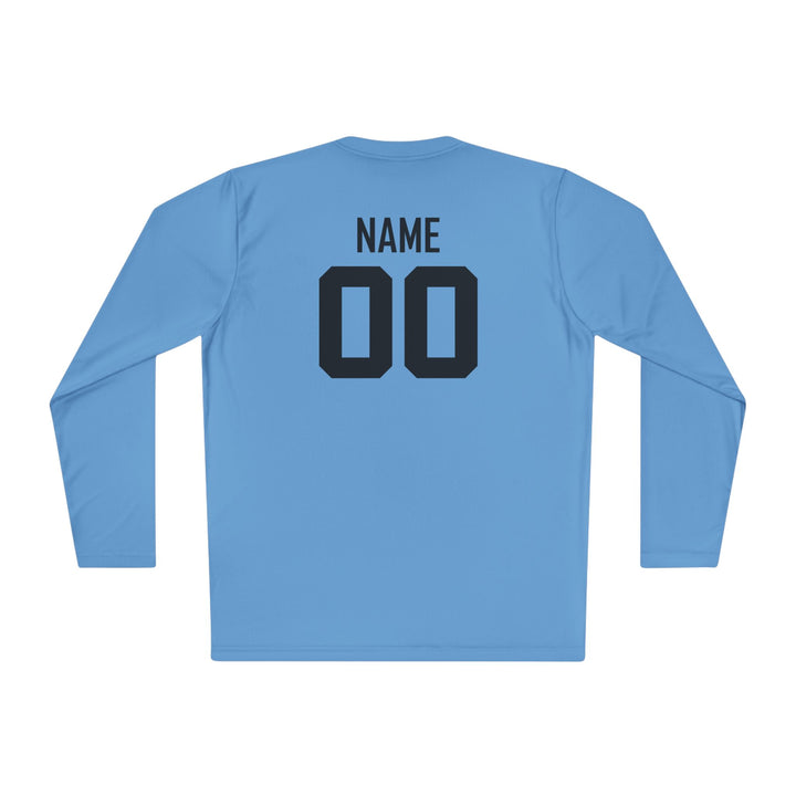 T-Black Dugout Unisex Adult Moisture Wicking Long Sleeve Shirt - Front Design Only w/Optional Customization