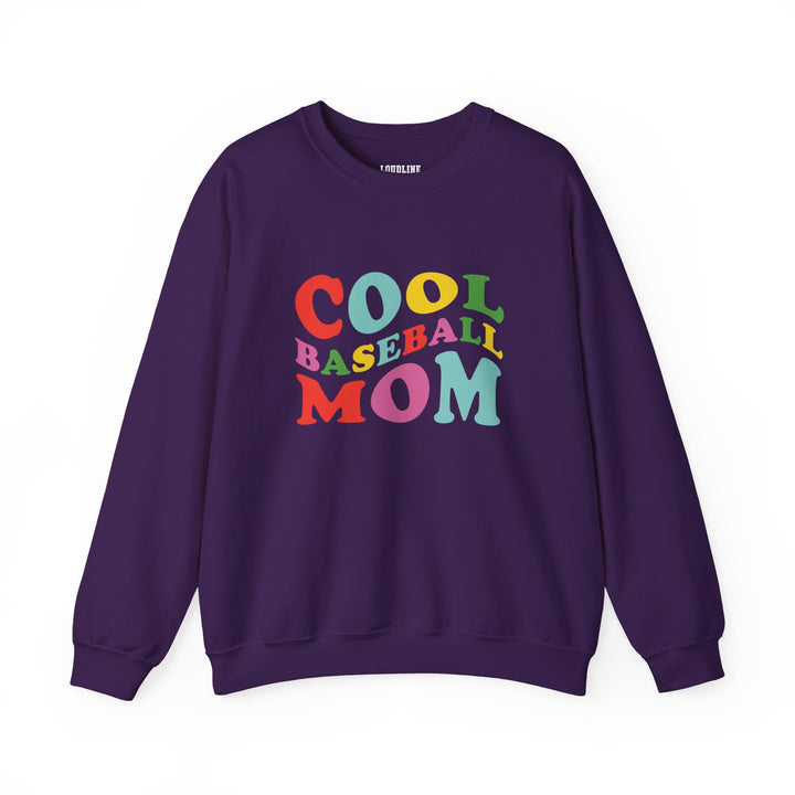 Cool Baseball Mom Unisex Adult Crewneck Sweatshirt