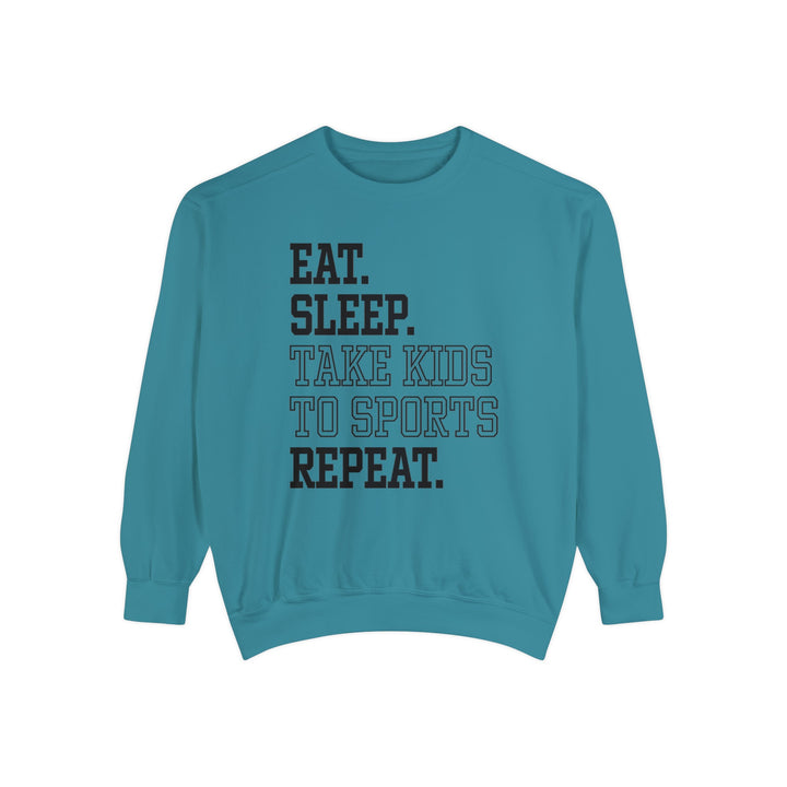 Eat Sleep Take Kids To Sports Repeat Unisex Adult Premium Crewneck Sweatshirt