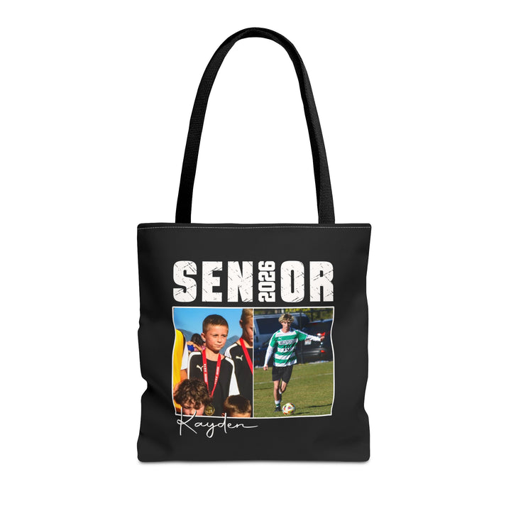 Senior Then vs Now Photo &amp; Name Tote Bag