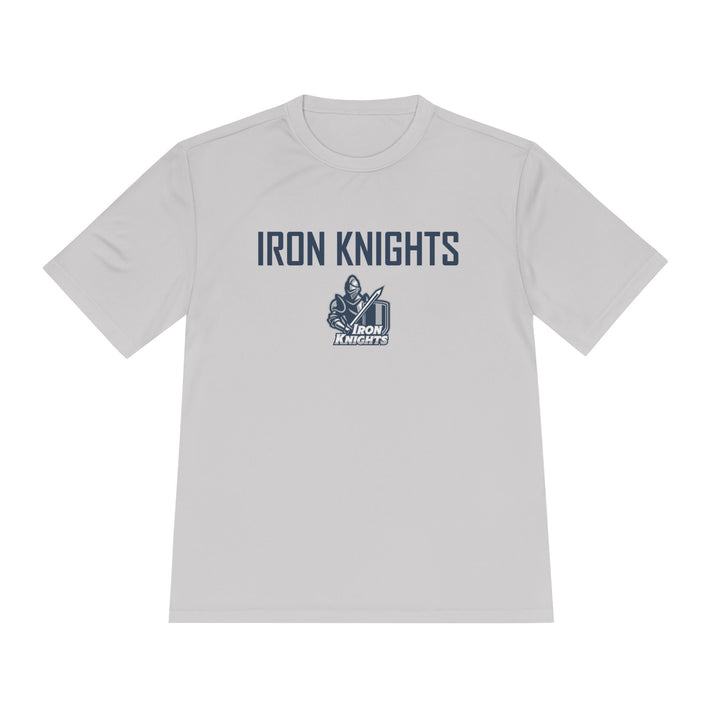 Iron Knights Adult Unisex Moisture Wicking T-Shirt - w/Knight Logo, Name &amp; Number on back