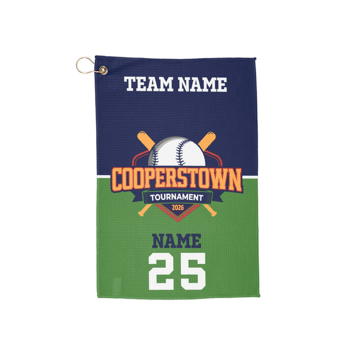 Cooperstown Custom Baseball Trading Pin Towel w/Hook & Grommet