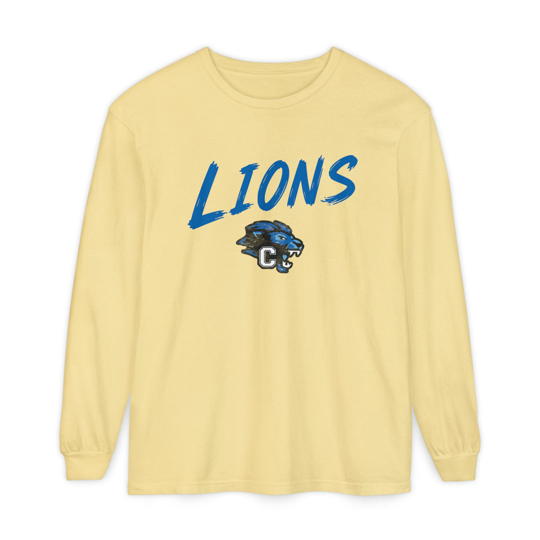 Canton Lions Football &amp; Cheer Unisex Adult Premium Long Sleeve - Lions Design
