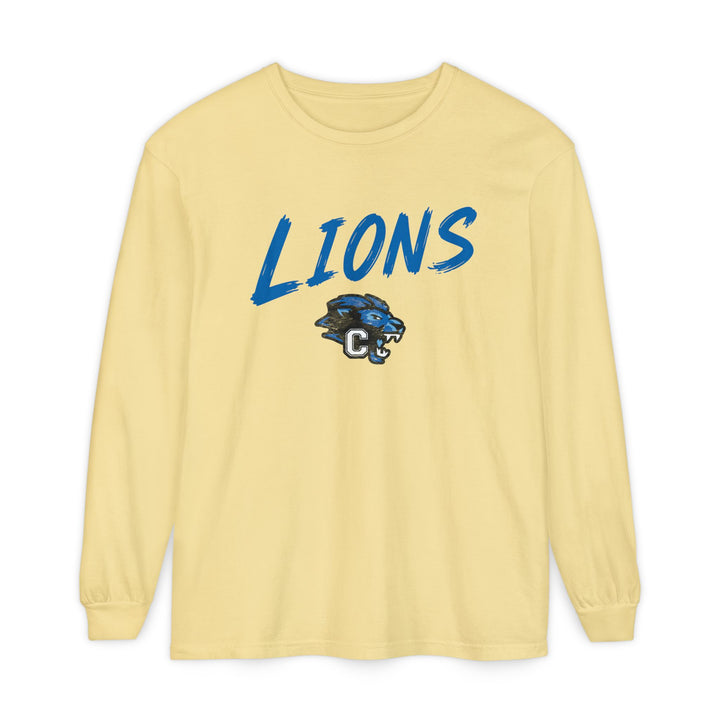 Canton Lions Football &amp; Cheer Unisex Adult Premium Long Sleeve - Lions Design