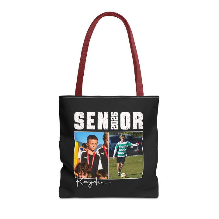 Senior Then vs Now Photo &amp; Name Tote Bag