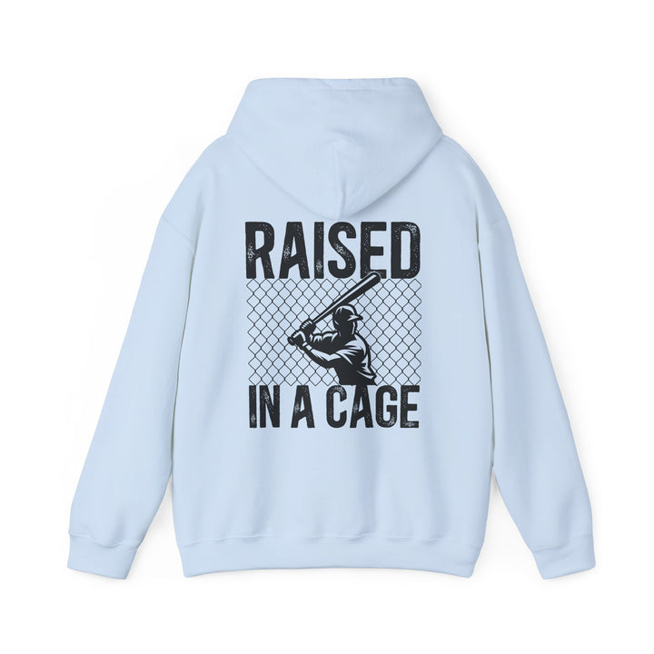 Raised in a Cage Baseball Unisex Adult Hooded Sweatshirt