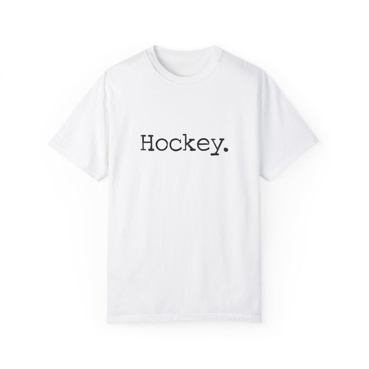 Typewriter Design Hockey Unisex Adult Premium T-Shirt