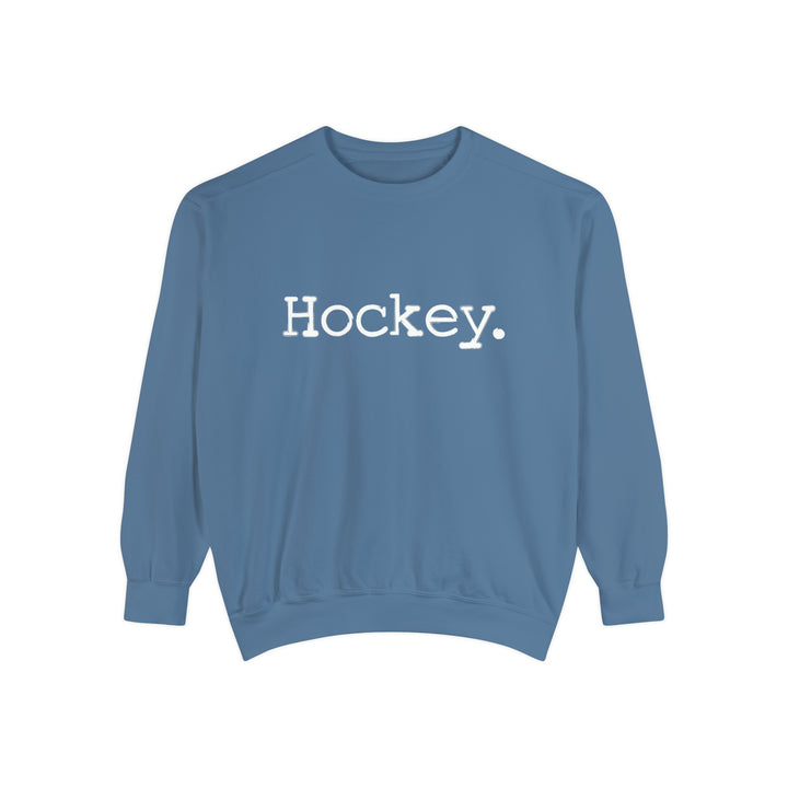 Typewriter Design Hockey Unisex Adult Premium Crewneck Sweatshirt