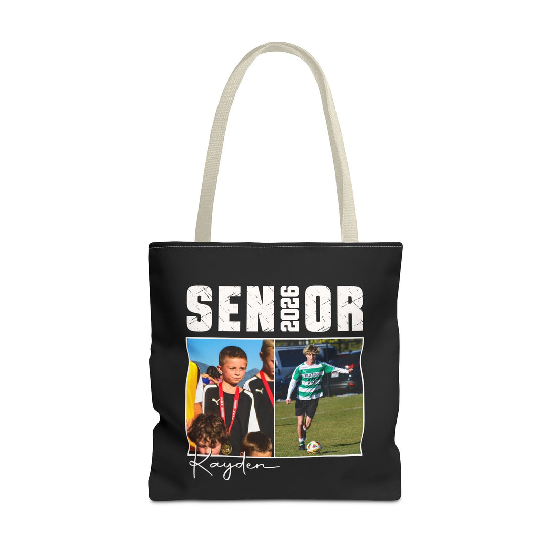 Senior Then vs Now Photo &amp; Name Tote Bag