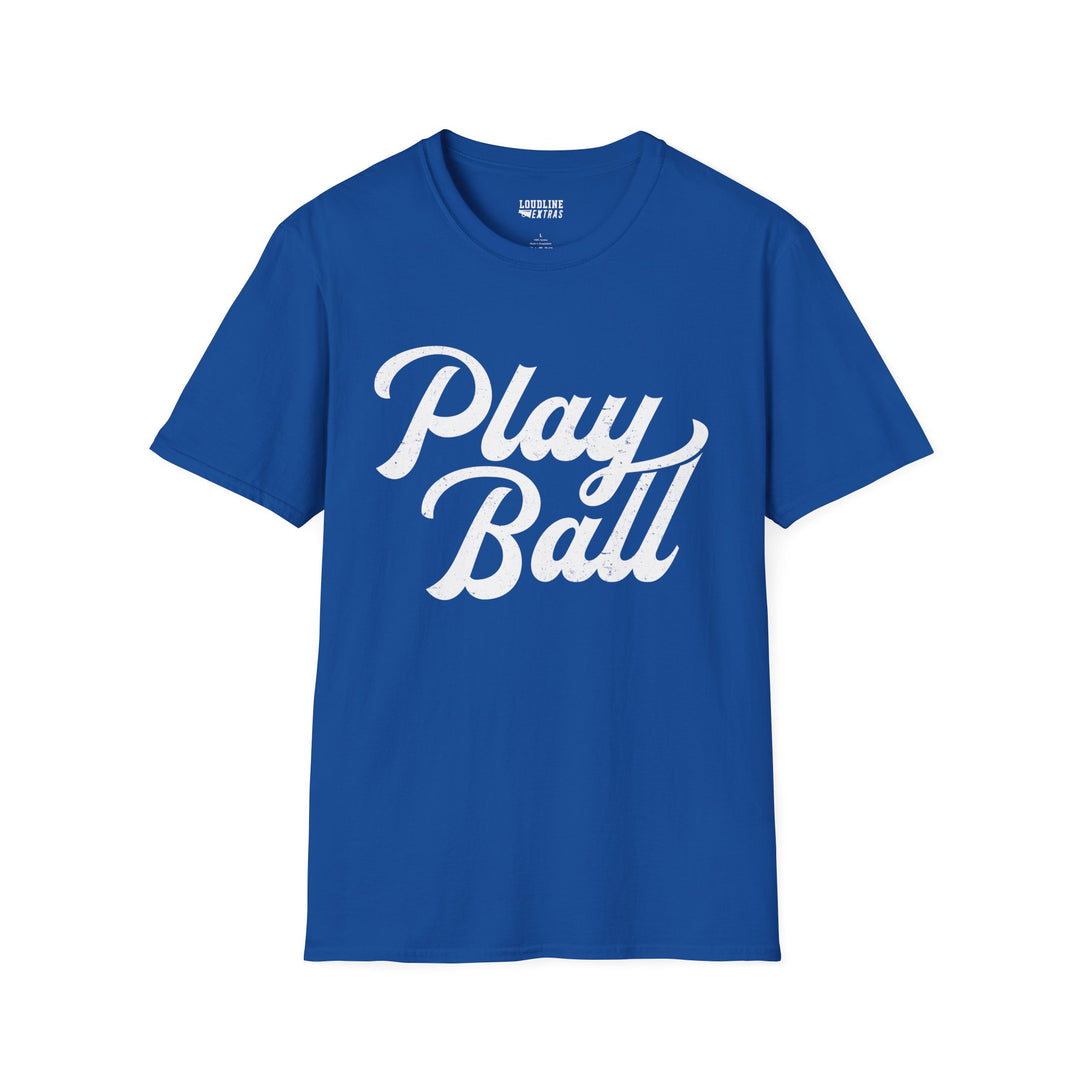 Play Ball Unisex Adult Baseball T-Shirt