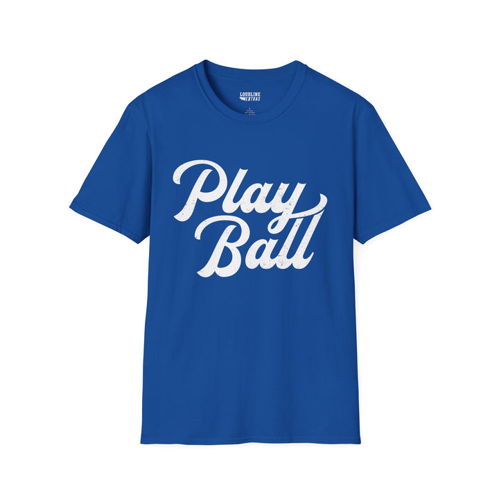 Play Ball Unisex Adult Baseball T-Shirt