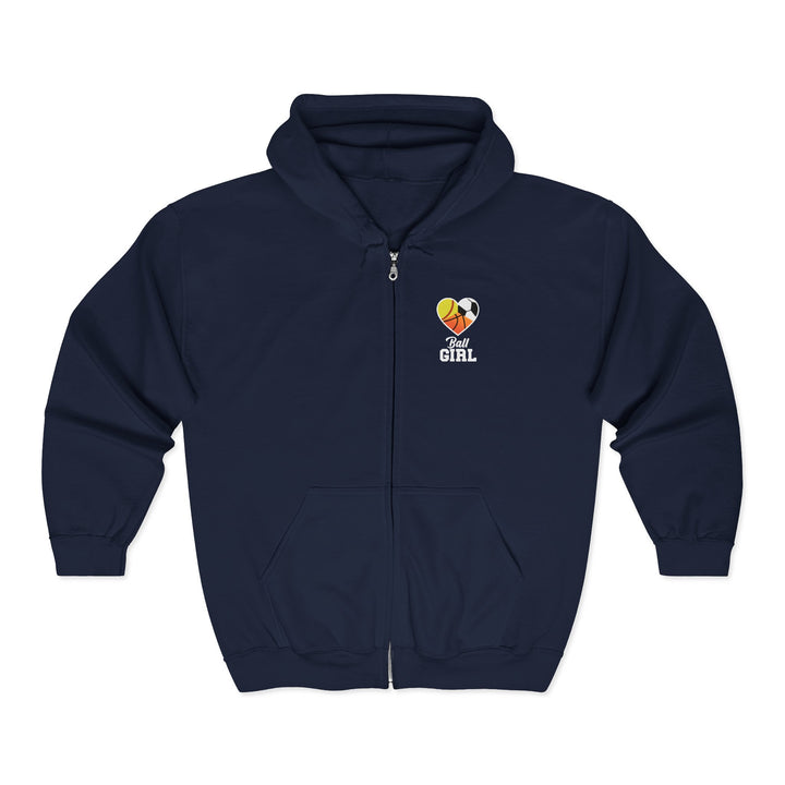 Ball Girl Unisex Adult Full Zip Hooded Sweatshirt