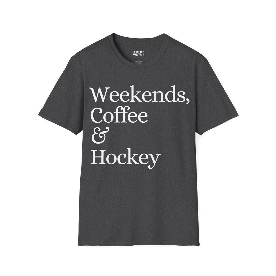 Weekends Coffee &amp; Hockey Unisex Adult T-Shirt