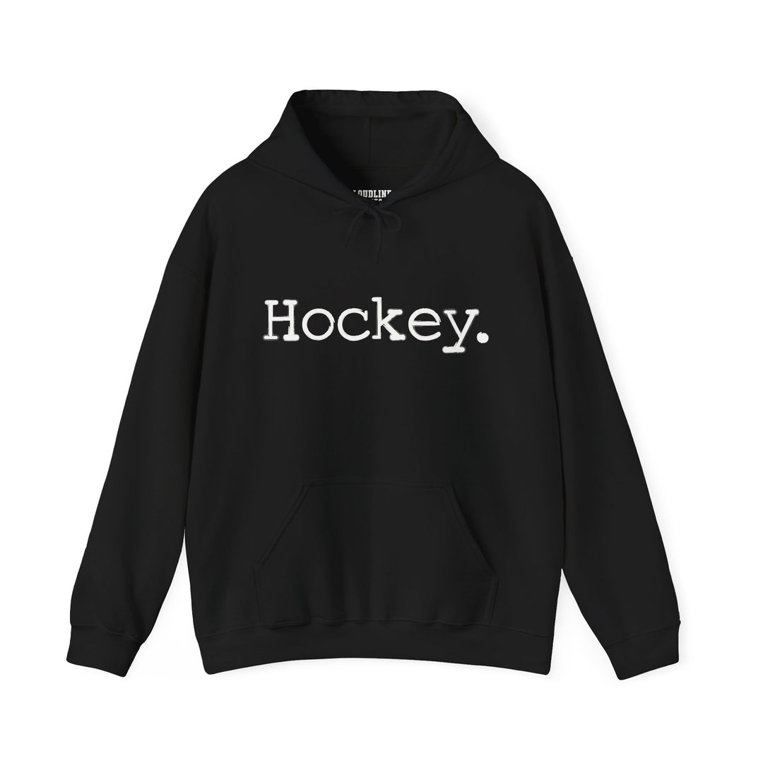 Typewriter Design Hockey Unisex Adult Hooded Sweatshirt