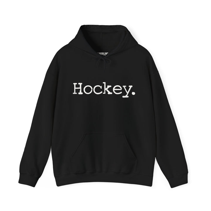 Typewriter Design Hockey Unisex Adult Hooded Sweatshirt