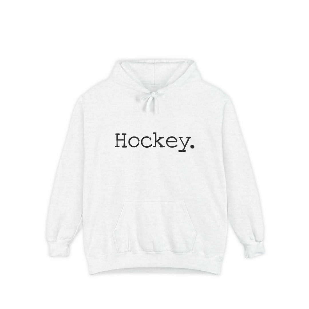 Typewriter Design Hockey Unisex Adult Premium Hooded Sweatshirt