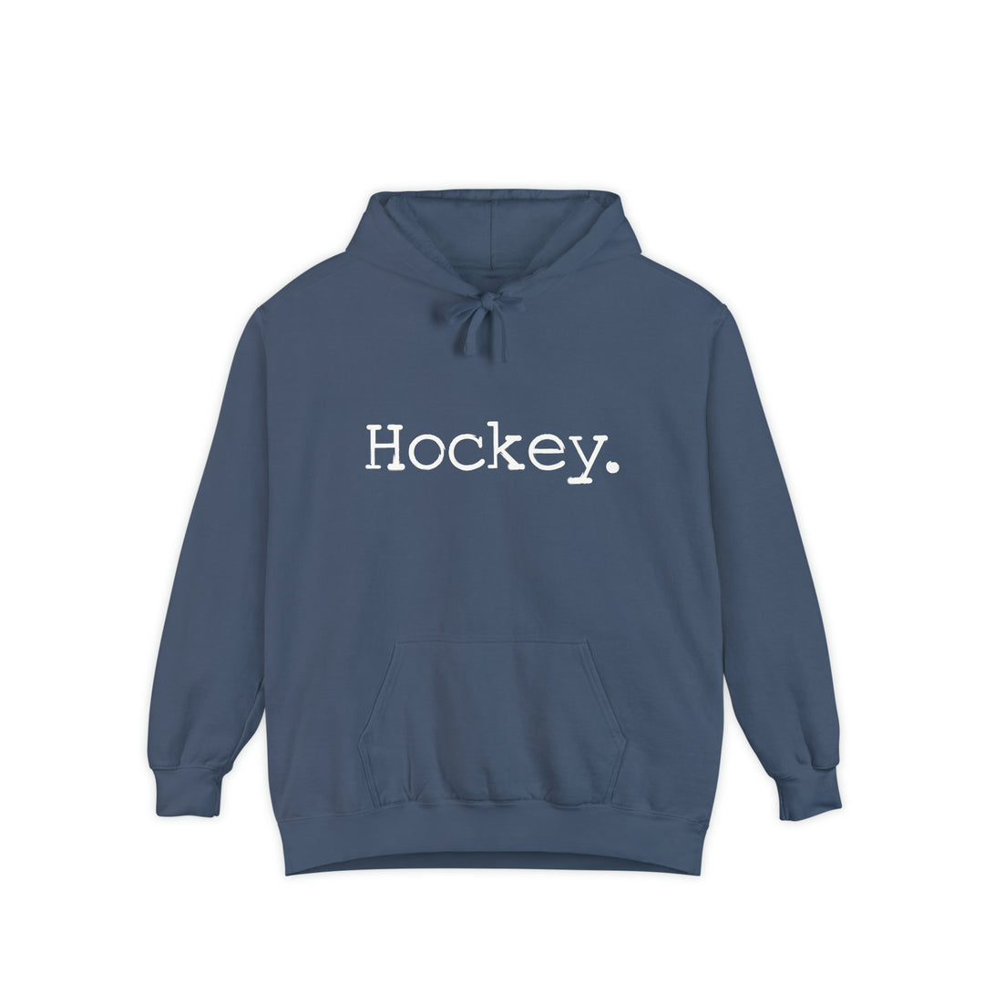 Typewriter Design Hockey Unisex Adult Premium Hooded Sweatshirt