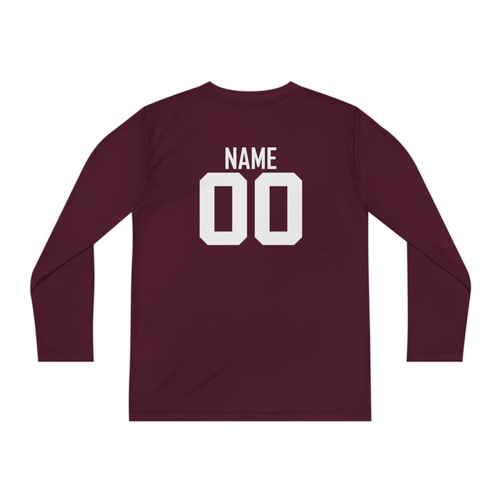 Unisex Youth Long Sleeve Moisture Wicking Shirt