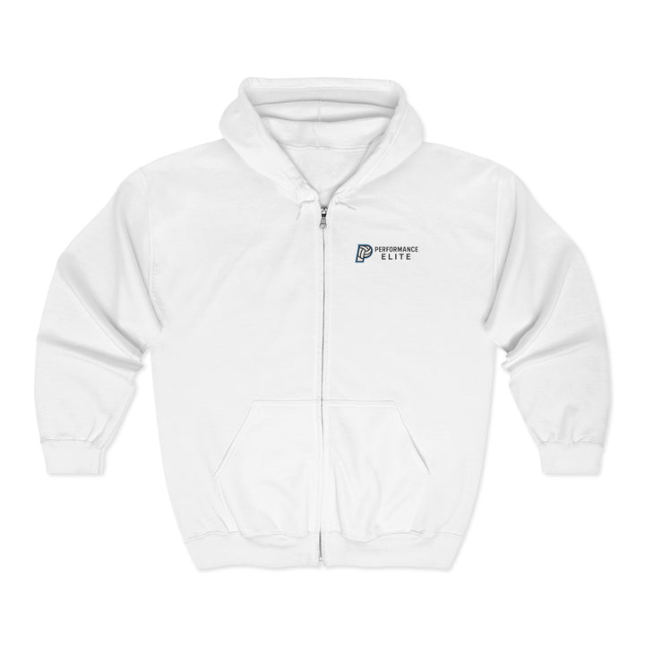 Performance Elite Unisex Adult Full Zip Hooded Sweatshirt w/Front &amp; Back Logo