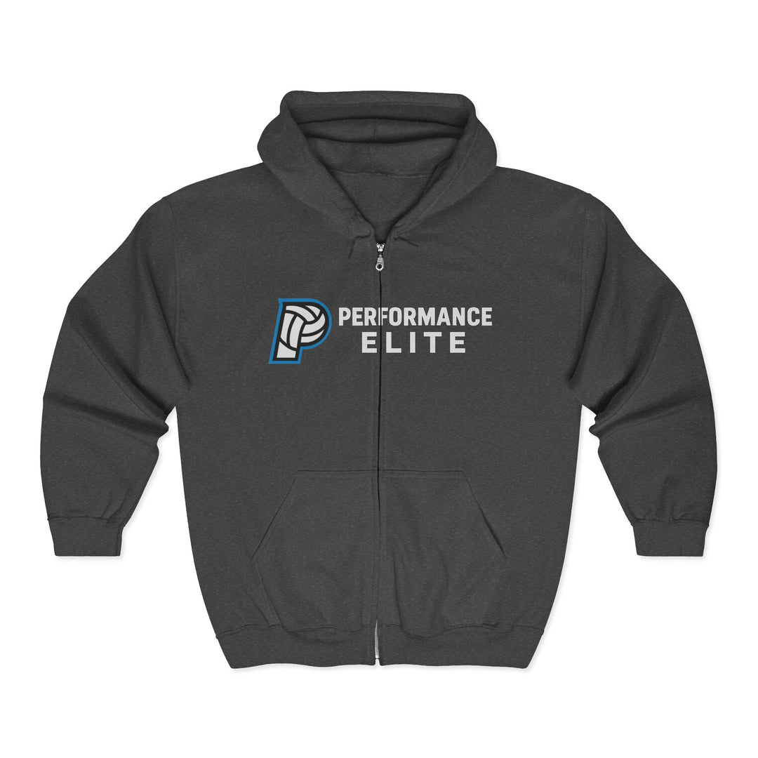 Performance Elite Unisex Adult Basic Full Zip Hooded Sweatshirt