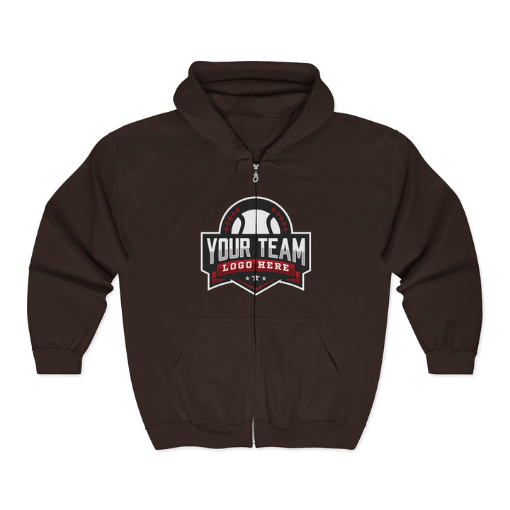 Unisex Adult Full Zip Hooded Sweatshirt - DTG
