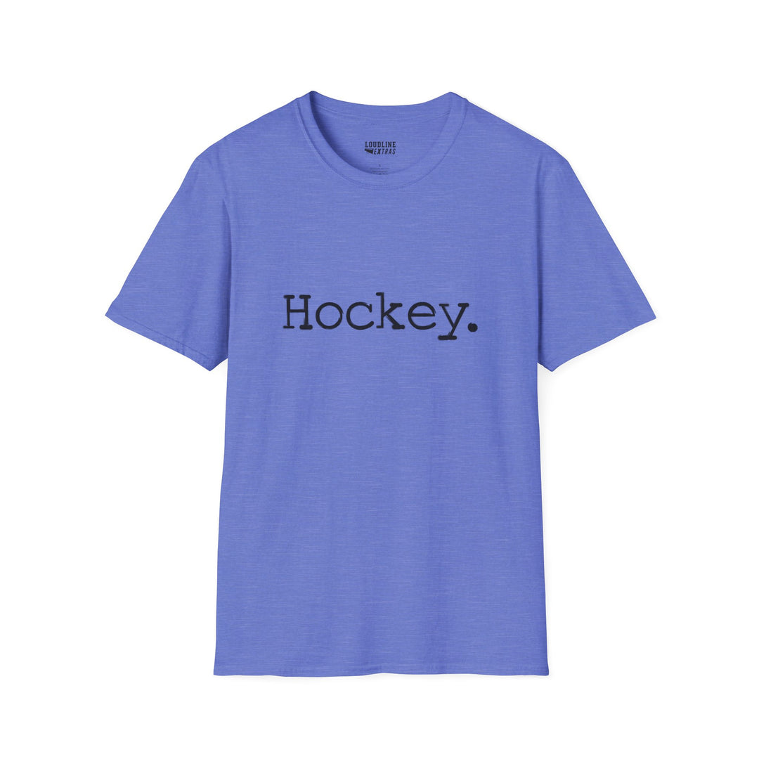 Typewriter Design Hockey Unisex Adult T-Shirt