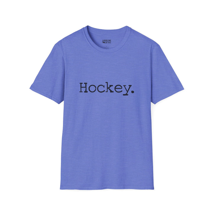 Typewriter Design Hockey Unisex Adult T-Shirt