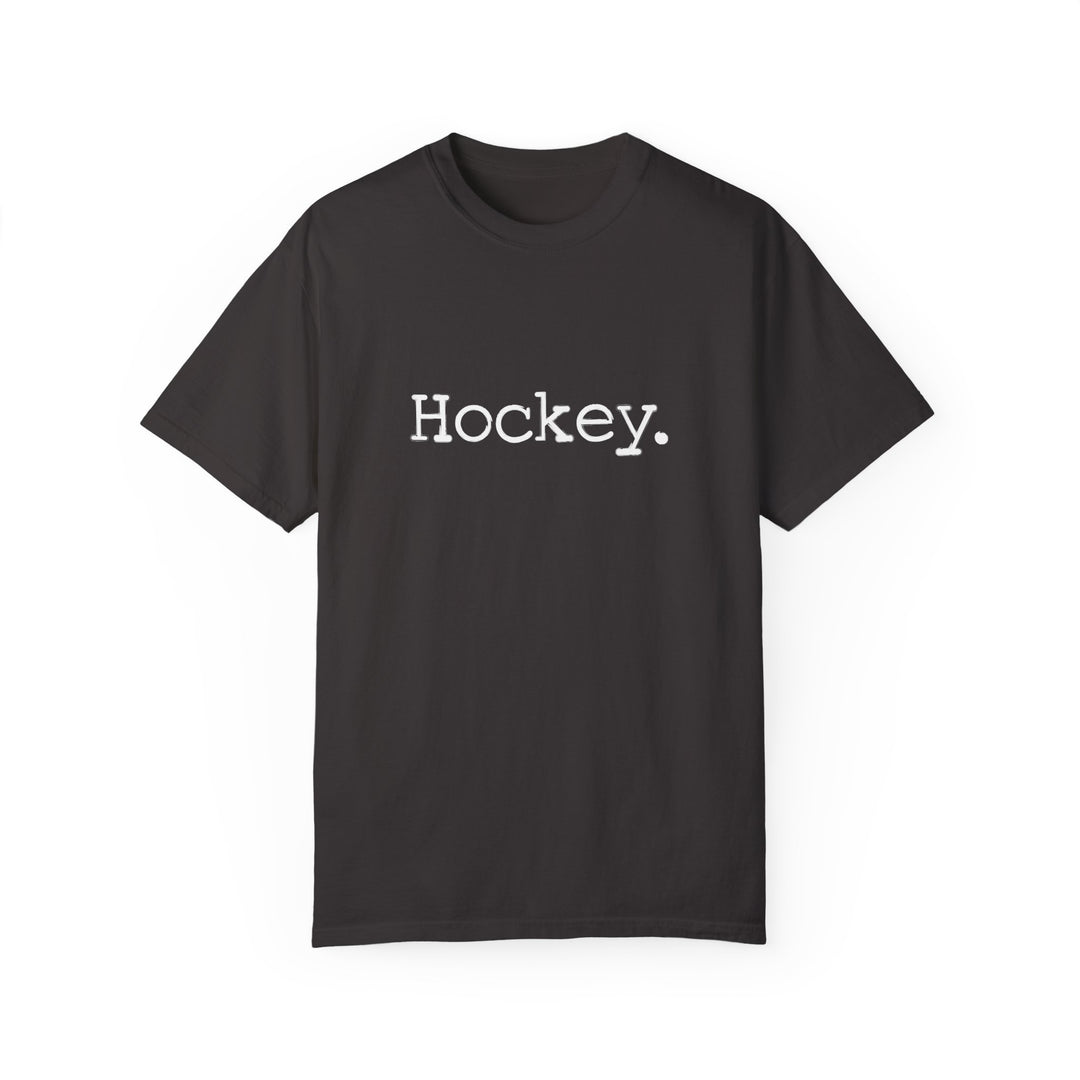 Typewriter Design Hockey Unisex Adult Premium T-Shirt