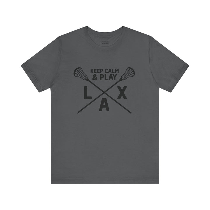 Keep Calm Lacrosse Unisex Adult T-Shirt