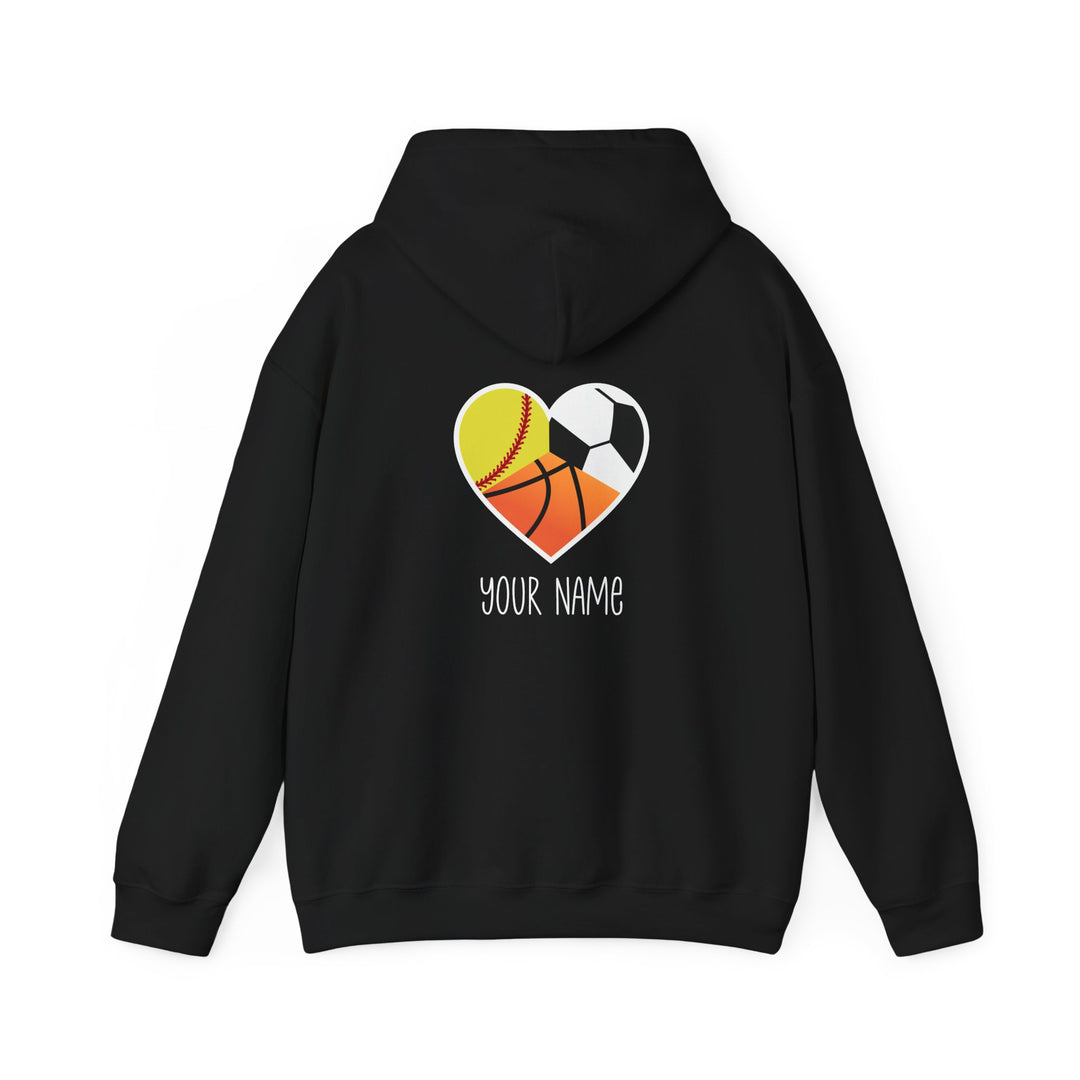 Sports Heart Design Unisex Adult Hoodie