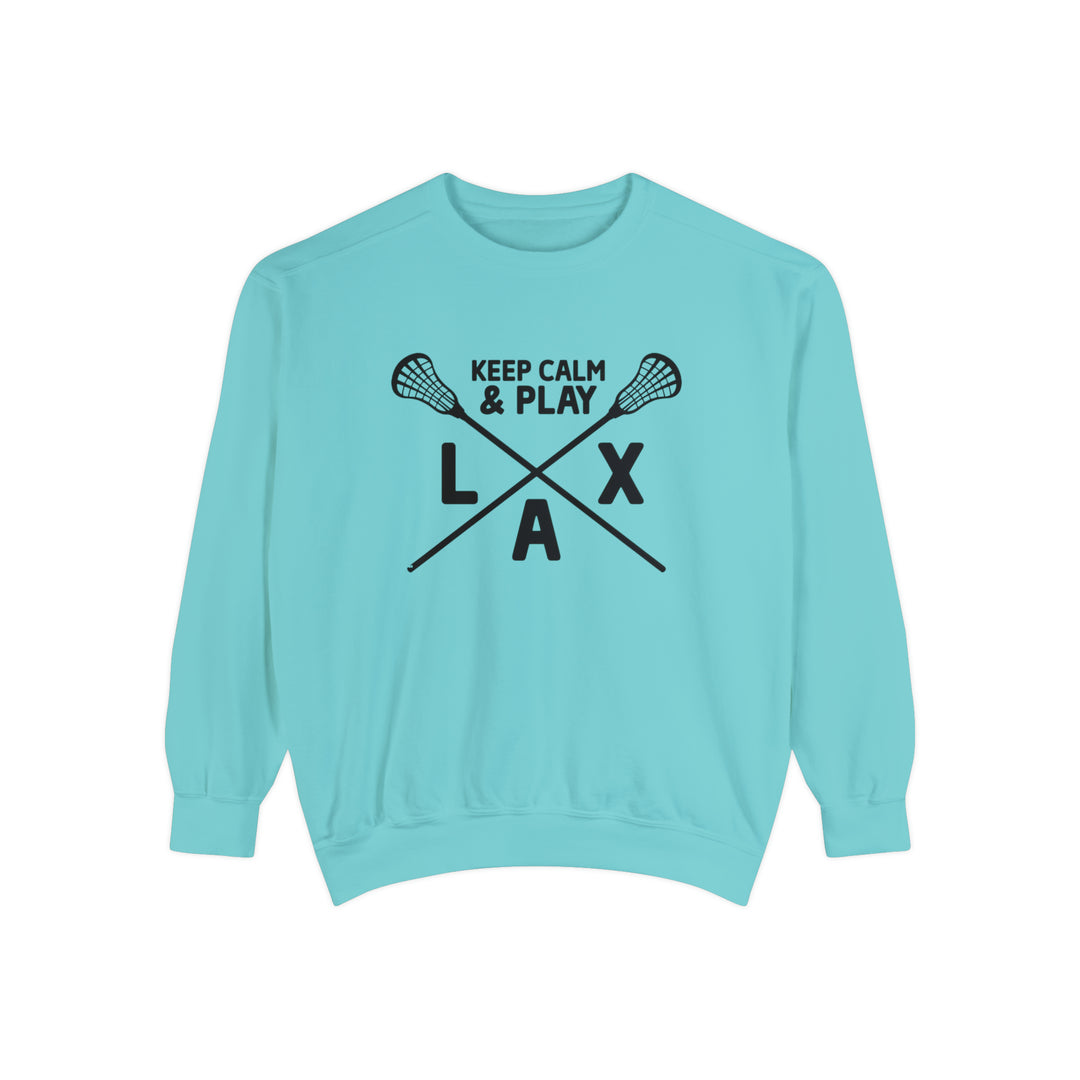 Keep Calm Lacrosse Adult Unisex Premium Crewneck Sweatshirt