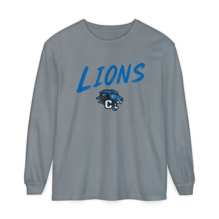Canton Lions Football &amp; Cheer Unisex Adult Premium Long Sleeve - Lions Design