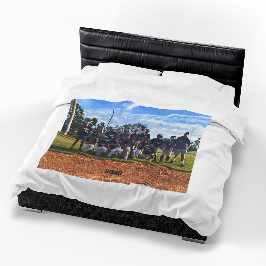 Team Photo Velveteen Plush Blanket