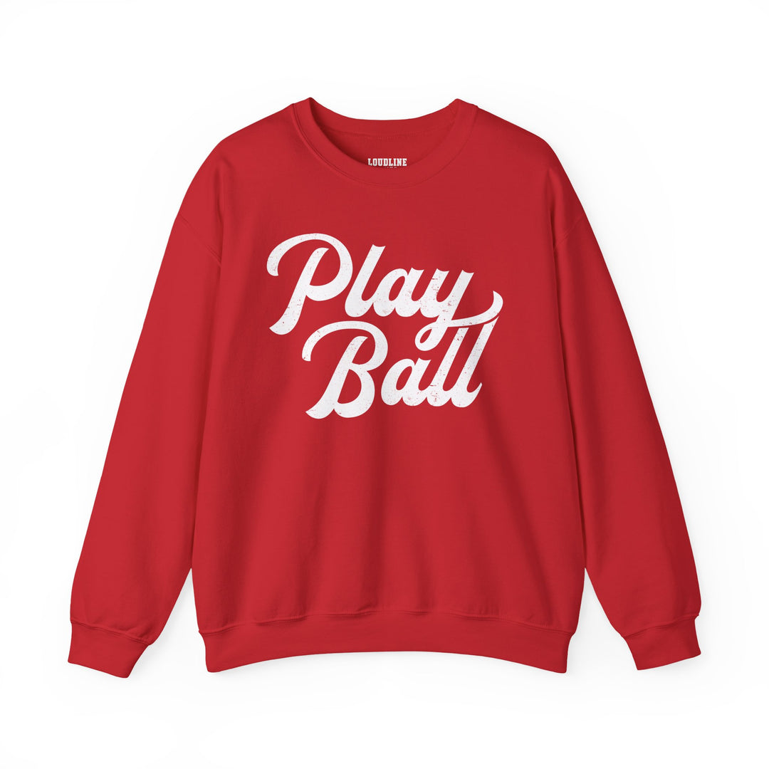 Play Ball Baseball Unisex Adult Crewneck Sweatshirt