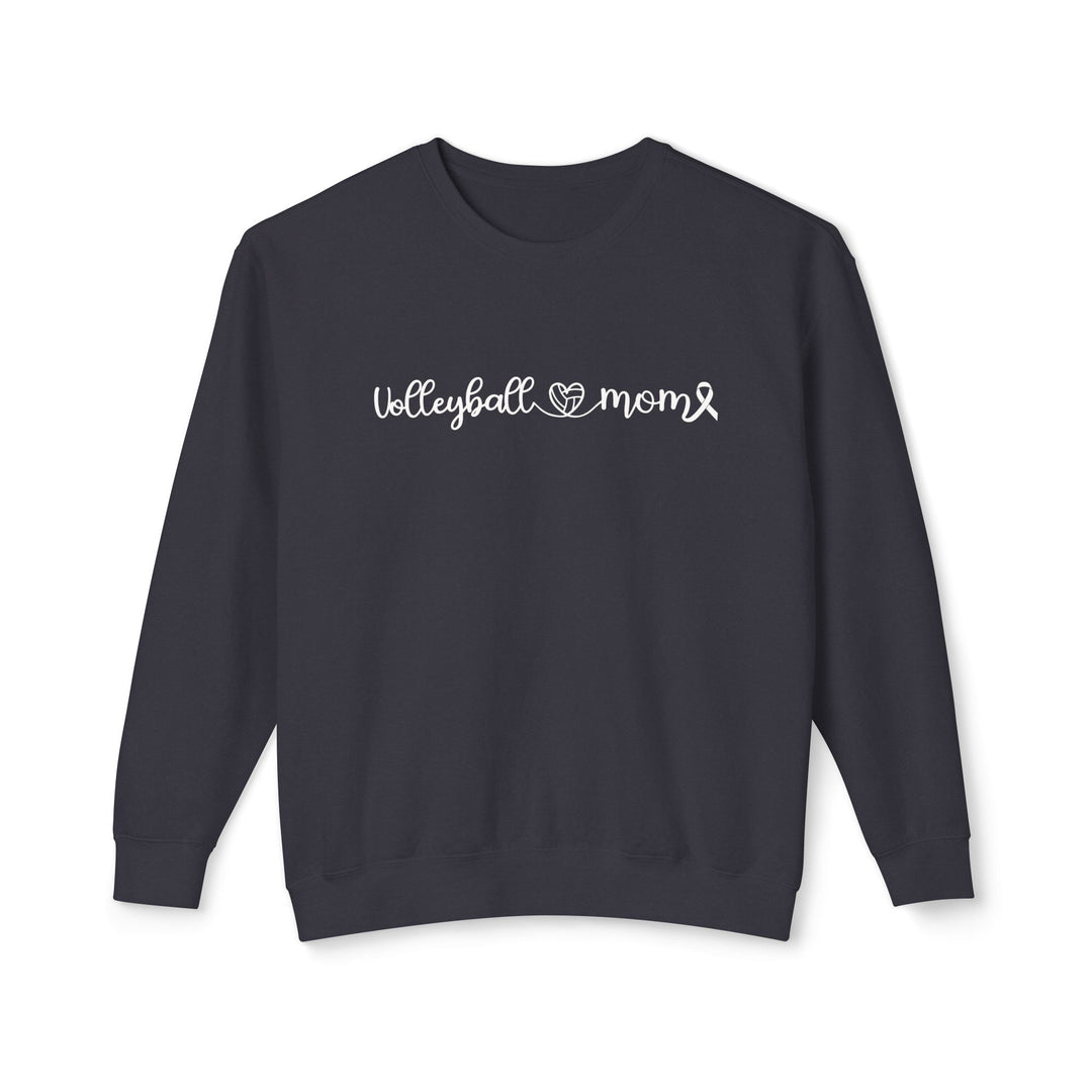 Cancer Collection Pick Your Sport Mom Ribbon &amp; Heart Adult Unisex Premium Crewneck Sweatshirt