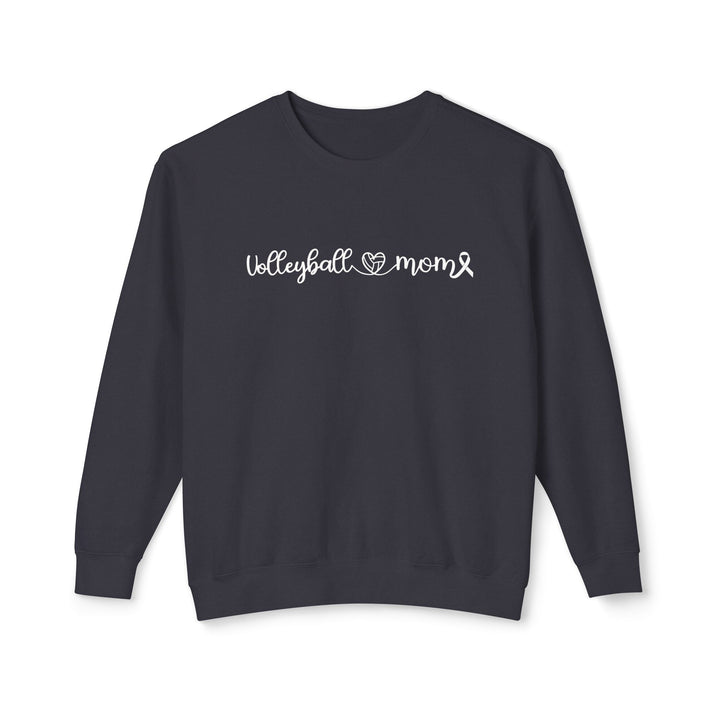 Cancer Collection Pick Your Sport Mom Ribbon &amp; Heart Adult Unisex Premium Crewneck Sweatshirt