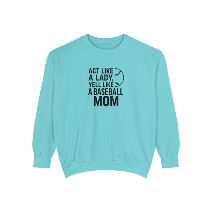 Act Like a Lady Baseball Unisex Adult Premium Crewneck Sweatshirt