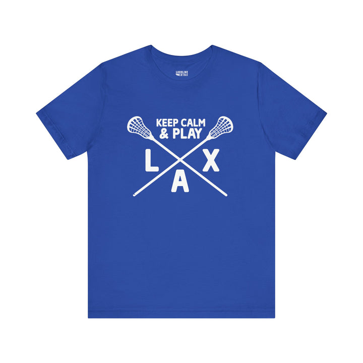 Keep Calm Lacrosse Unisex Adult T-Shirt