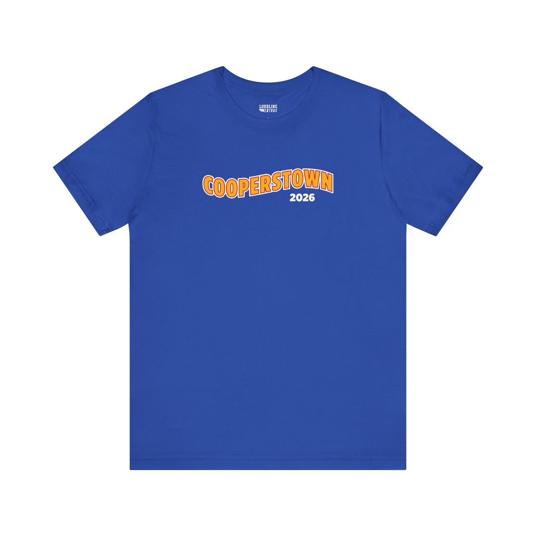 Cooperstown Picture Wavy Name Front &amp; Back Design - Unisex Adult T-Shirt