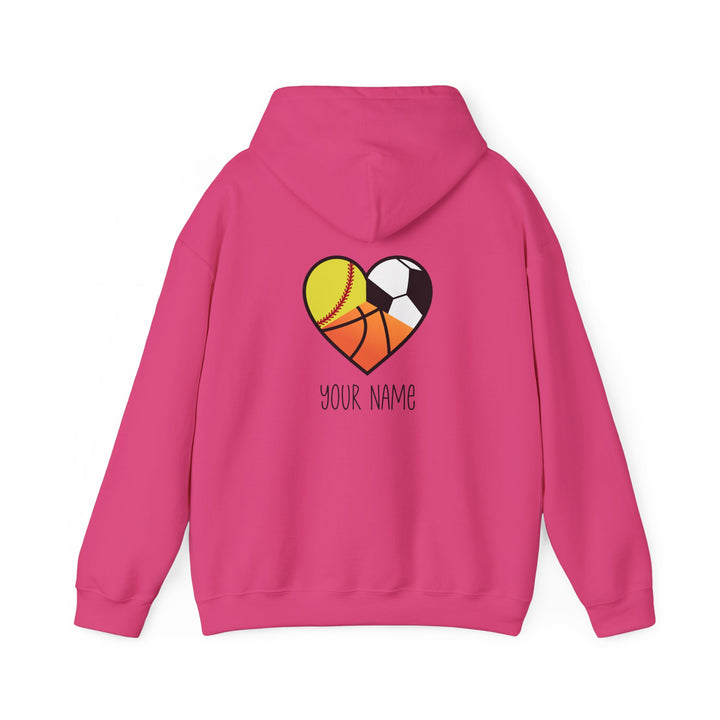 Sports Heart Design Unisex Adult Hoodie