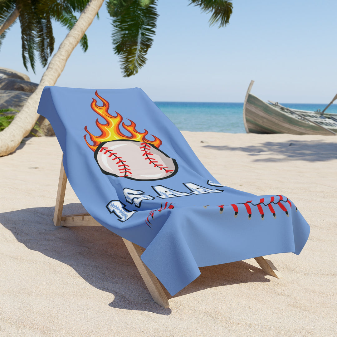 Baseball Beach Towel w/Custom Name